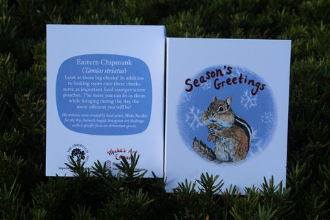 chipmunck season's greetings card