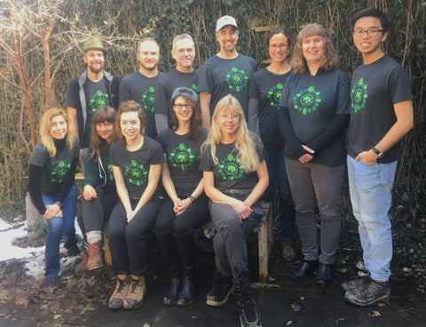 image of 12 people all wearing the Arboretum T-shirt