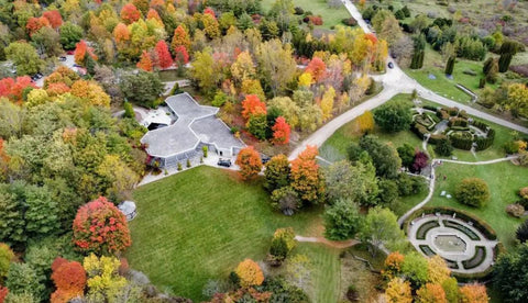 arial view of Arboretum grounds in Fall